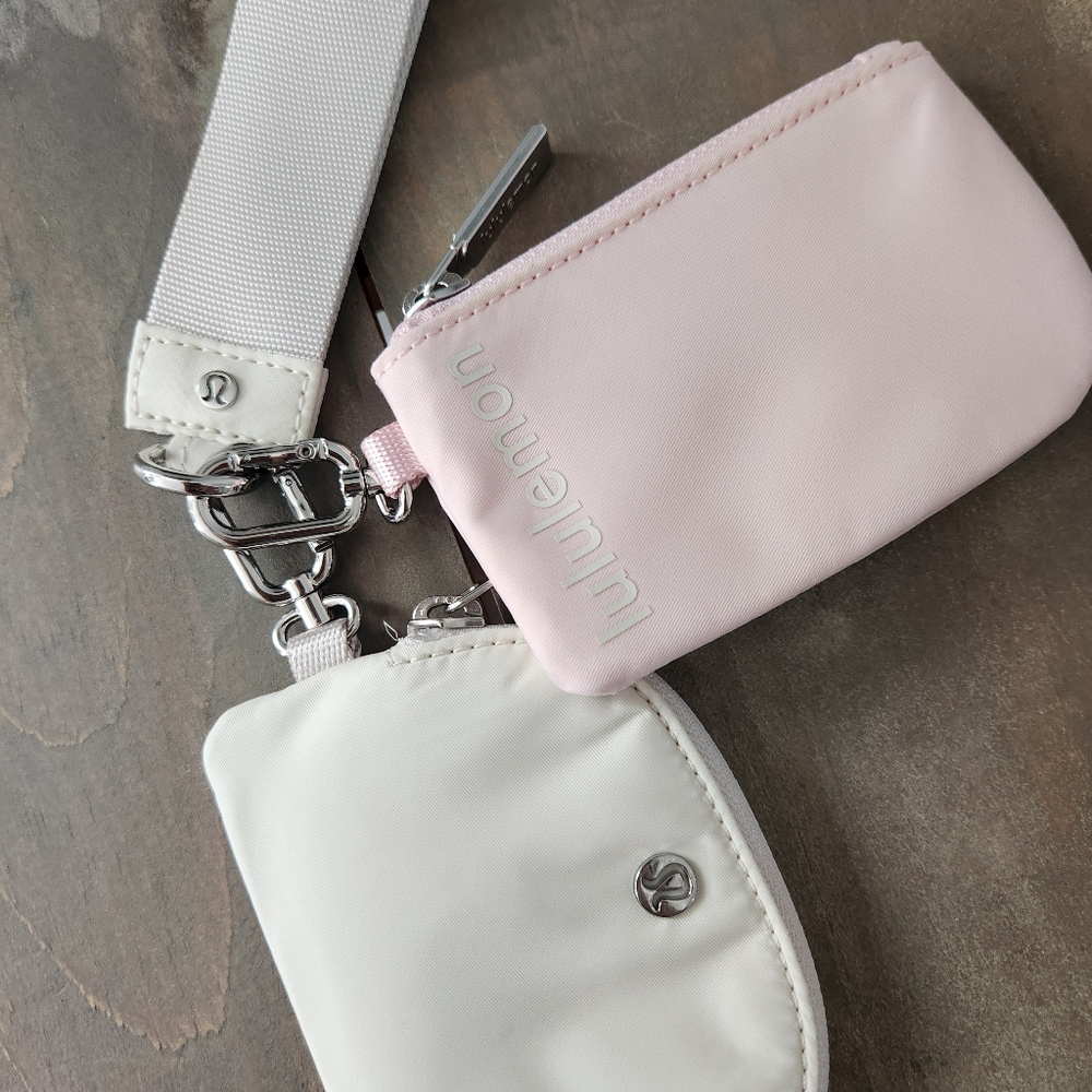 Lululemon Dual Pouch Wristlet – Flush Pink / Bone - Picture 2 of 5